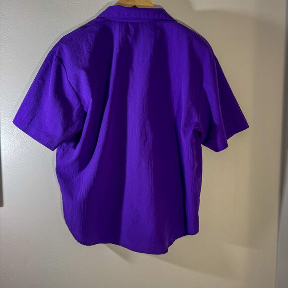 Vintage 80s/90s Freddi Purple Embroidered Western Blouse | Size Large - Picture 2 of 4